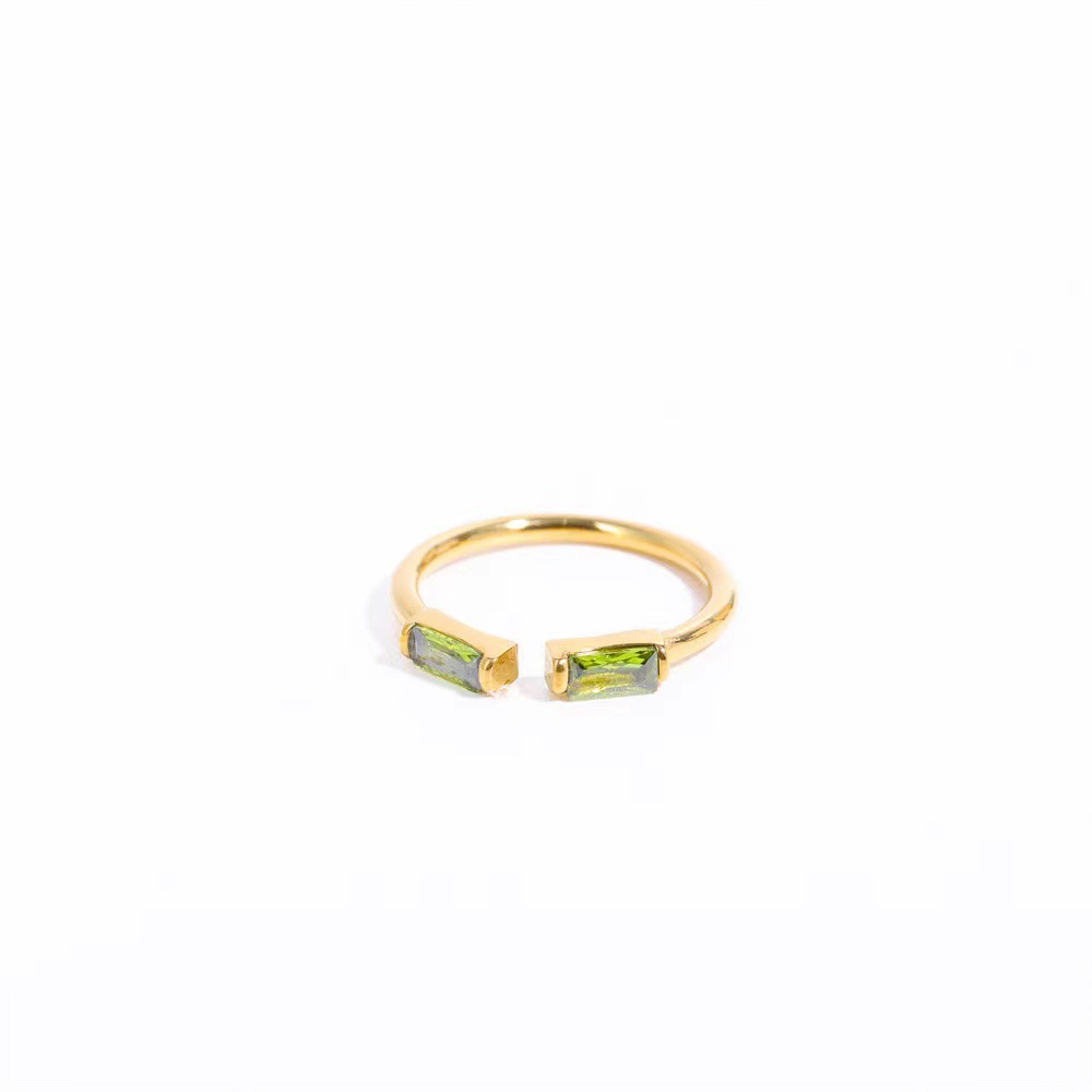 Female 12 Zodiac Birthstone Micro Inlaid Ring