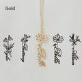 December Constellation Necklace Flower Name Necklace Customization