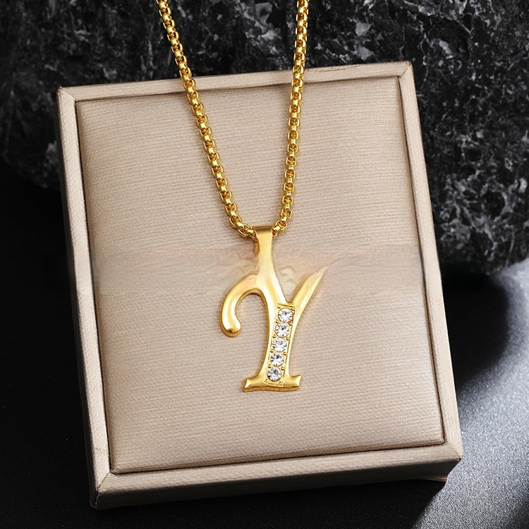 Malika Gems Alphabet Necklace – Diamond Letter Collection